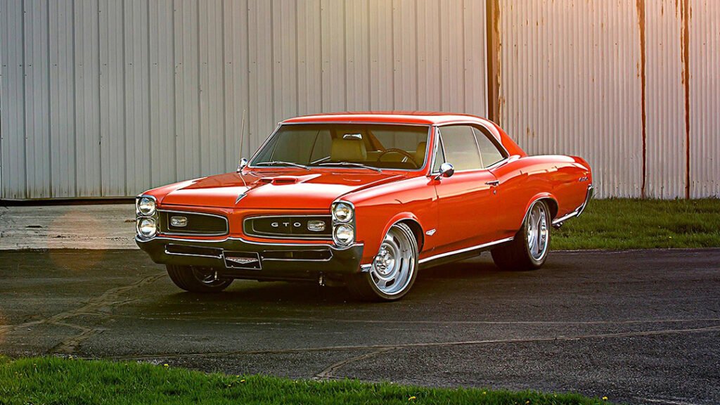 1966 Pontiac GTO red front left.