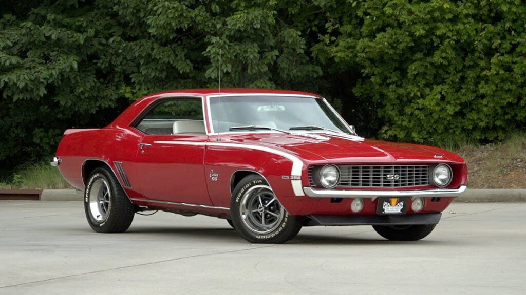 1969 Chevrolet Camaro SS red front right