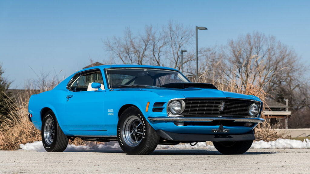 1970 Ford Mustang Boss 429 blue front right